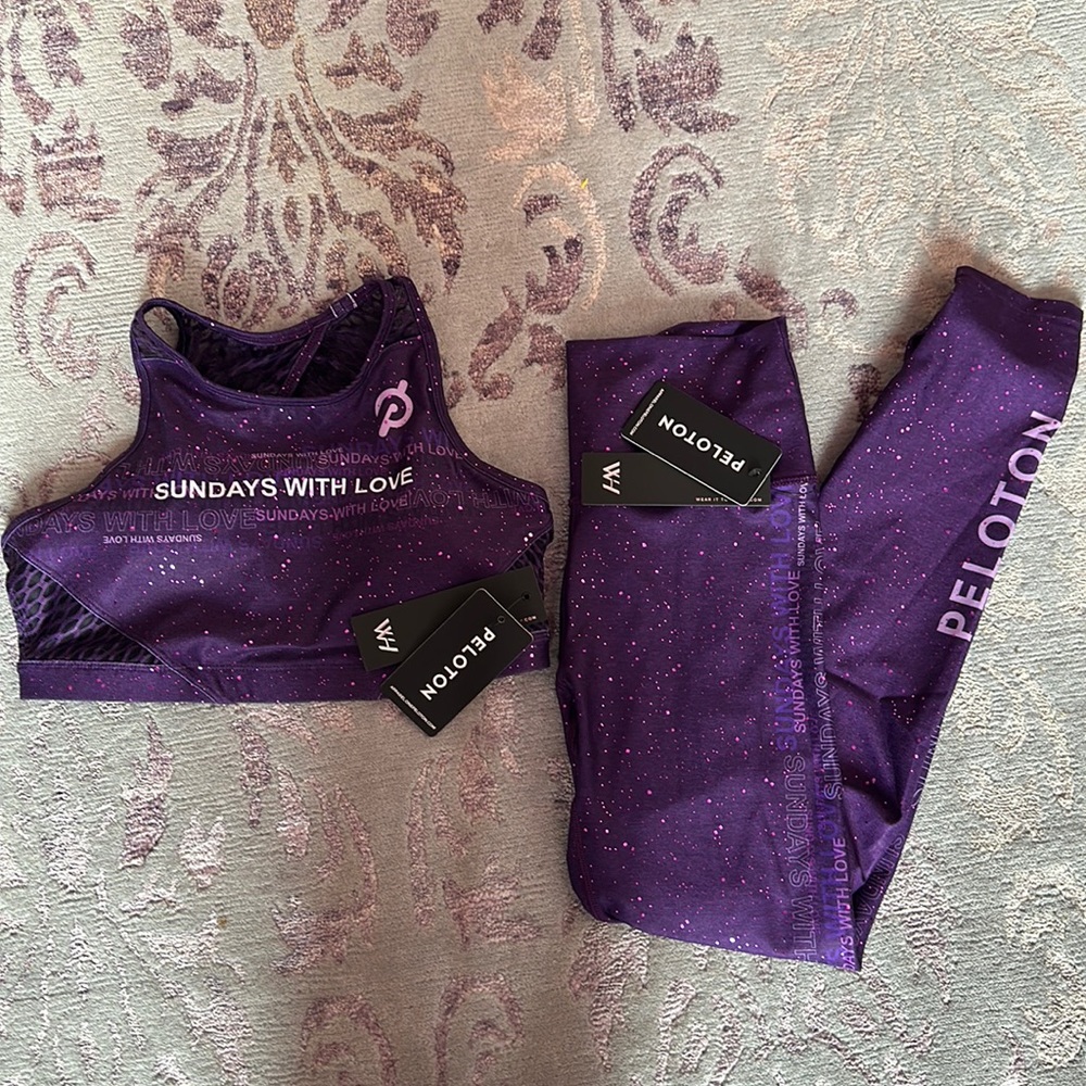 NEW Peloton Sundays With Love 2-piece Sparkle set